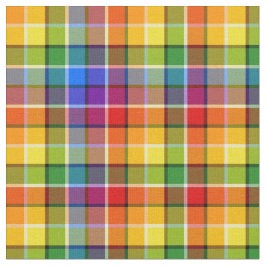 Helder regenboog geruite patroon stof