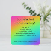 Helder Regenboog Gradiënt Trouw Kaart (Staand voorkant)