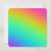 Helder Regenboog Gradiënt Trouwen Kaart (Achterkant)