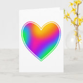 Helder Regenboog Hart Blanko Kaart (Gele Bloem)