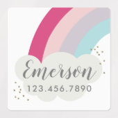Helder Regenboog kinderen waterdichte sticker labe (Design 2)