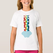 Helder regenboog klavertje met vier bladeren minim t-shirt (Voorkant)