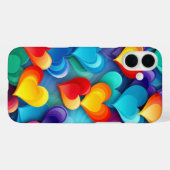 HELDER REGENBOOG KLEURIGE VALENTIJN HARTEN Case-Mate iPhone CASE (Achterkant (horizontaal))