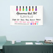 Helder Regenboog Nagellak Kunst Tech Salon Aangepa Spandoek (Beurs)