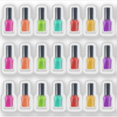 Helder Regenboog Nagellak Kunst Tech Salon Planner Sticker (Voorkant)
