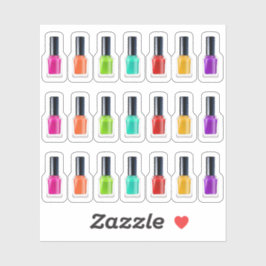 Helder Regenboog Nagellak Kunst Tech Salon Planner Sticker