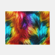 Helder regenboog namaak monster bont textuur