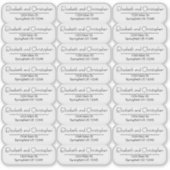 Helder retouradres Aangepaste naam transparant lab Sticker (Voorkant)