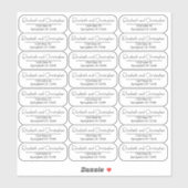 Helder retouradres Aangepaste naam transparant lab Sticker (Vel)