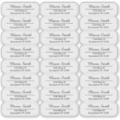 Helder Retouradres Aangepaste Naam Transparante La Sticker (Voorkant)