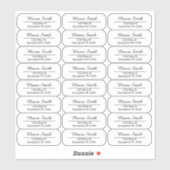 Helder Retouradres Aangepaste Naam Transparante La Sticker (Vel)