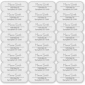 Helder retouradres Aangepaste naam Transparante st Sticker (Voorkant)