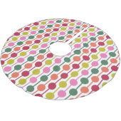 Helder Retro 1970s geometrisch patroon Kerstboom Rok (Gekanteld)