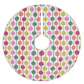 Helder Retro 1970s geometrisch patroon Kerstboom Rok (Voorkant)