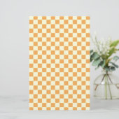 Helder Retro Dambordontwerp Briefpapier (Staand voorkant)