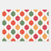 Helder Retro Kerstornament Inpakpapier Vel (Voorkant 3)