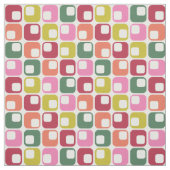 Helder Retro Squares geometrisch patroon Stof (Swatch)