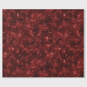Helder Robijnrood Glitterpatroon Cadeaupapier (Vlak)
