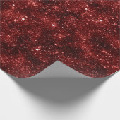 Helder Robijnrood Glitterpatroon Cadeaupapier (Hoek)