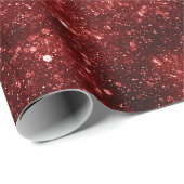 Helder Robijnrood Glitterpatroon Cadeaupapier (Rol Hoek)