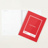 Helder Rode Blok Citaat | Volledig Aanpasbaar Planner (Display)