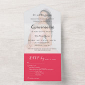 Helder Rode Foto Achtergrond RSVP Uitnodiging Even (Binnen)