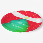 Helder Rode Kerst Groot Papier Bord (Gekanteld)