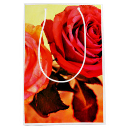 Helder Rode Rozen Medium Cadeauzakje