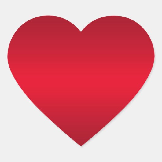 Helder Rode Verlopende Achtergrond Hart Sticker (Voorkant)