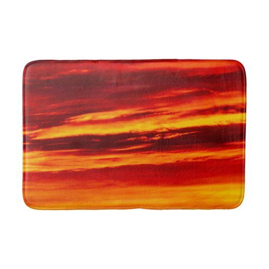 Helder Rode Zonsondergang Badmat (Voorkant)