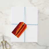 Helder Rode Zonsondergang Cadeaulabel (Met Touw)