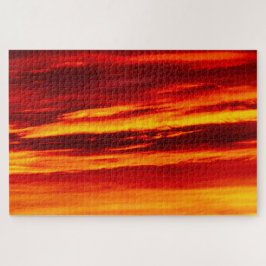 Helder Rode Zonsondergang Legpuzzel