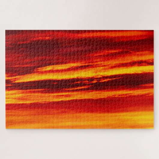 Helder Rode Zonsondergang Legpuzzel (Horizontaal)