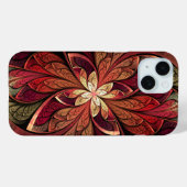 Helder rood Abstract Glas in lood Case-Mate iPhone Case (Achterkant (horizontaal))