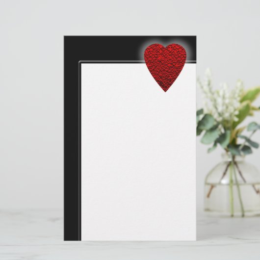 Helder rood Afbeelding. Briefpapier (Staand voorkant)