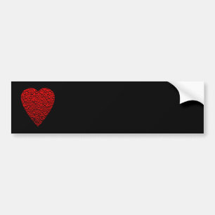 Helder rood Afbeelding. Bumpersticker