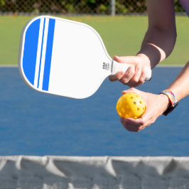 Helder rood blauw wit racestrepen achtergrond pickleball paddle