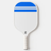 Helder rood blauw wit racestrepen achtergrond pickleball paddle (Voorkant)