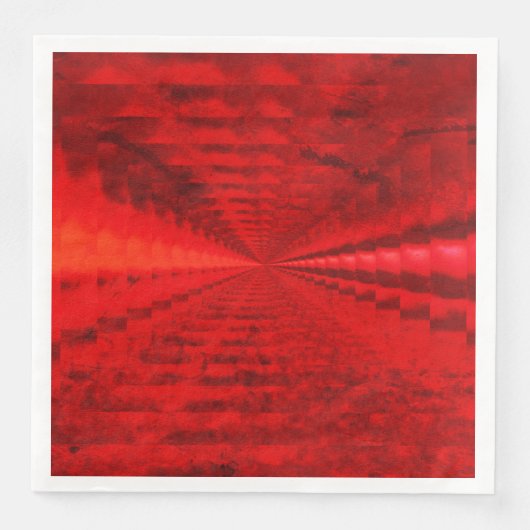 Helder rood dineren servet (Voorkant)