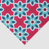 Helder rood en blauw modern geometrisch patroon tissuepapier (Detail)