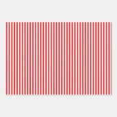 Helder rood en witte strepen inpakpapier vel (Voorkant)