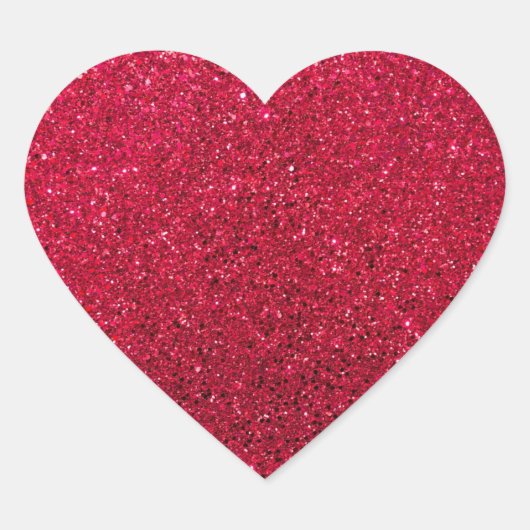 Helder rood feestontwerp hart sticker (Voorkant)