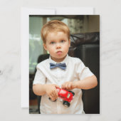 Helder rood geel Digger Kinder foto Verjaardag Kaart (Achterkant)