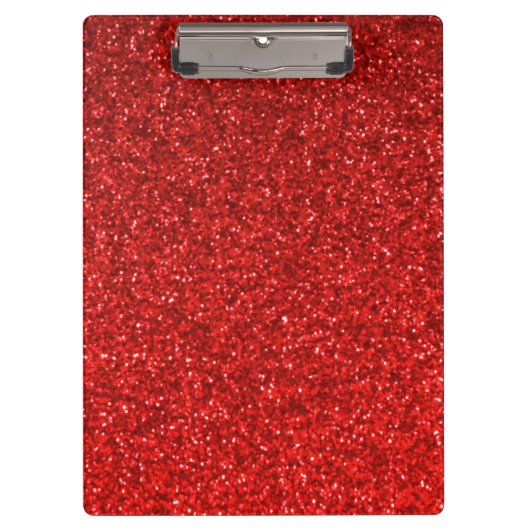 Helder rood glitter klembord (Voorkant)