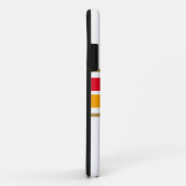 Helder rood goudgeel racestrepen op wit Case-Mate iPhone case (Achterkant/rechts)