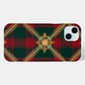 HELDER ROOD GROEN GOUD KERSTPLAID PATROON Case-Mate iPhone CASE (Achterkant (horizontaal))