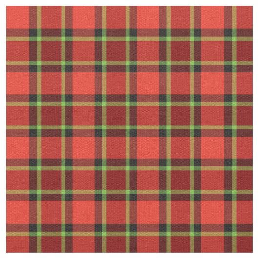 Helder Rood Kerstmis Plaid Patroon Stof (Close Up)
