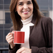 Helder rood koffiemok