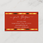 Helder Rood Luxe Handlettering Lettertype Visitekaartje (Achterkant)