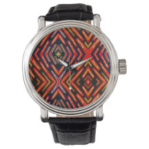 Helder Rood Oranje Zwart Abstract Sci-Fi